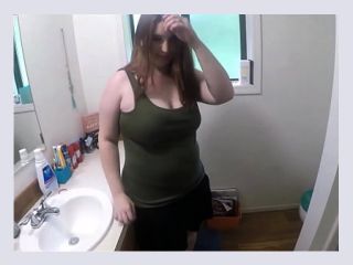 Cock Addicted Slut Fucked On Bathroom Floor - porn, cum, fucking