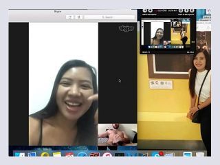 Thai asian girl dick flash Skype webcam Maleewan Ruamphon - masturbation, asian, masturbate