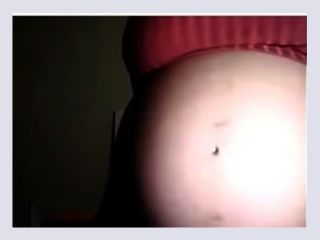 Pregnant Spanish babe flashing her naked body live - pregnant babe flashing