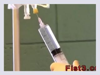 Men having anal gay sex with boys First Time Saline Injection for - gay, gay fist, gay fisting