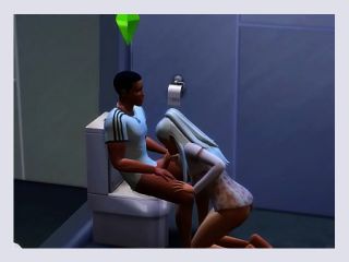 Boquete no banheiro The Sims 4 - porno, blowjob, sexo