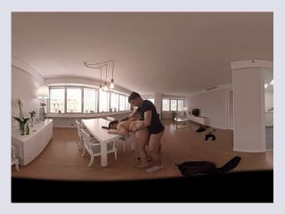 Vrpornjackcom chuby girl gets fucked on a table in VR - chubby, bbw, oculus