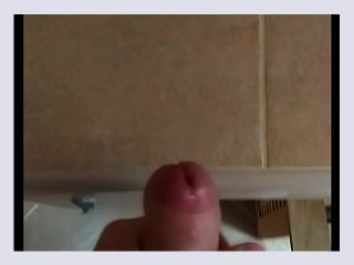 Masturbation in bathroom video 889 - cumshot, cum, cock