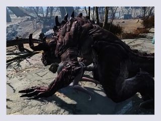 Fallout 4 Katsu and the Deathclaw - monster, hentai, anime