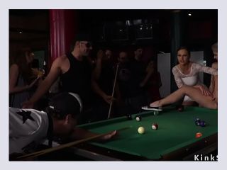 Hot blonde humiliated in public pool bar - tina kay, antonio ross, fucking
