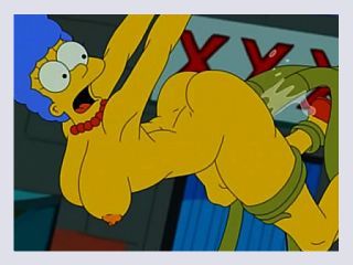 Marge alien sex - pussy, boobs, blue