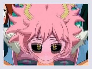 My Hero Academia Hentai Ashido Mina Blowjob - blowjob, deepthroat, hentai