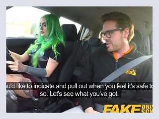 Fake Driving School Wild fuck ride for tattooed busty big ass beauty - big ass, british, funny