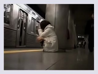Japanese girl groped in a train with no panties - japanese, grope, no panties