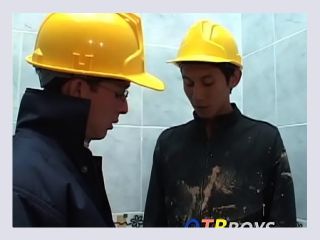 Lusty construction working twinks engage in anal drilling - anal, cumshot, hardcore