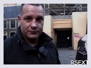 Horny chap gets out and explores amsterdam redlight district - hardcore, blowjob, amateur