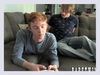 Smooth twink buds swap video games for barebacking - facial, blowjob, skinny