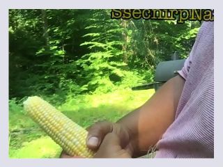 Chucking corn - outdoor, homemade, gay