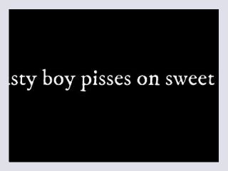 Nasty boy pisses on sweet boy - gay, piss, latino