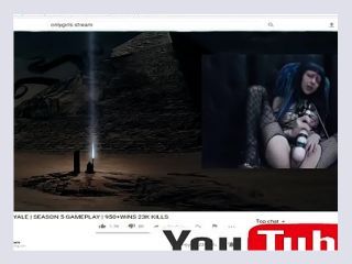 Gothic girl masturbating In live stream - lesbian, teen, ebony
