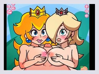 Princess Peach and Princess Rosalina Titfuck by PeachyPop34 - sex, fuck, hentai