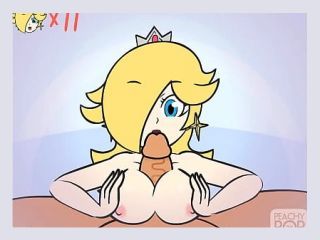 Super Smash Girls Titfuck Princess Rosalina by PeachyPop34 - blowjob, hentai, cartoon