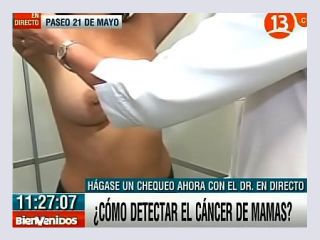 Big tits latina breast exam on tv - latina, amateur, breast