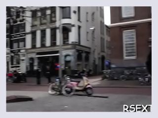 Horny man gets out and explores amsterdam redlight district - hardcore, blowjob, amateur