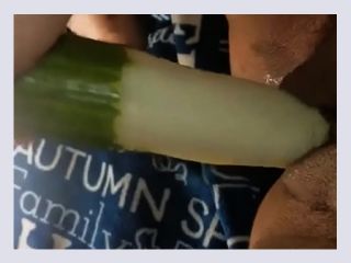 Horny Virgin Wrecks Pussy With A Cucumber Hot Amateur Cucumber Cam Homemade - dildo, teen, amateur