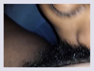 Hairy Chocolate Coochie Eating - pussy, licking, black