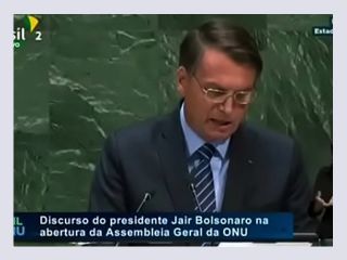 Bolsonaro colocando o pau na mesa e botando globalista pra mamar na ONU - gozada, mamada, venezuela