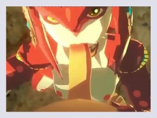 Sableserviette Link and Mipha Legend of Zelda Breathe of the Wild blowjob - hentai, anime, cartoon