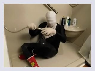 Showering in zentai stirrup tights and toe socks - wet, tights, bodysuit