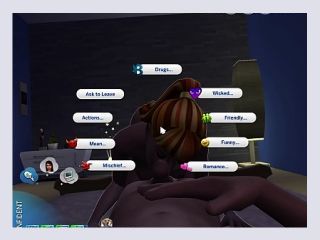 HOT Ebony POV VR Sims porn using WickedWhims 1080p - cumshot, interracial, blowjob