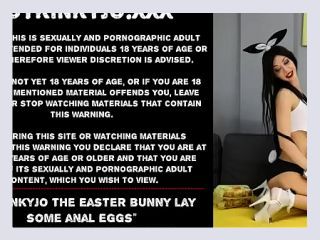 Hotkinkyjo the Easter bunny lay some anal eggs - porn, anal, hardcore