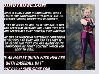 Harley Quinn fuck her ass with baseball bat - anal, blonde, mature