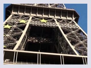 Eiffel Tower crazy public sex threesome group orgy with a cute girl and 2 hung guys shoving their dicks in her mouth for a blowjob and sticking porn tube Z27 - sex, fucking, big