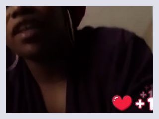Beautiful black girl showing her big breast and shaved pussy before getting banned on Bigo - shaved pussy, big ass, big black breasts