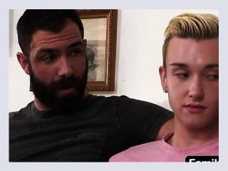 His stepdad understands the s's attraction to older guys so he invites him to join in on a nasty threesome with the older guy next door - young, threesome, gay