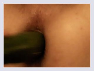 Close up Fat zucchini anal stretch - anal, dildo, masturbation