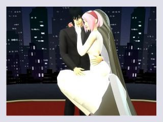 La Boda de Sakura Parte 1 Anime Hentai Netorare Recien Casados le toman Fotos con los Ojos Tapado Esposa a Marido tonto - hardcore, milf, wife