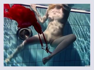 Russian teenie Lucie goes underwater swimming video 325 - teen, babe, wet