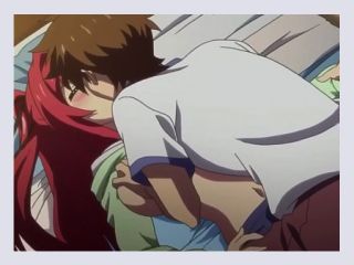 Basara kissing and squeezing Mio - boobs, anime