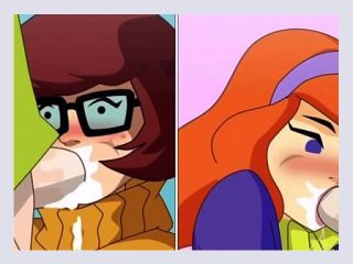 Daphne and Velma Scooby Doo Compilation - lesbian, brunette, big ass