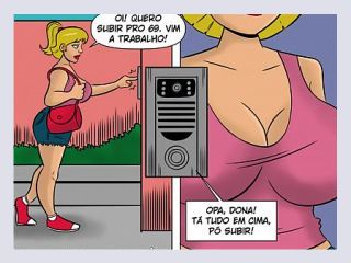 Historia em Quadrinhos Porno HQ Porno Um Bico de Faxineira Putarias na Favela Camera Caseira - hentai, anime, desenho