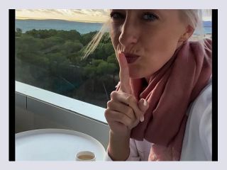 I fingered myself to orgasm on a public hotel balcony in Mallorca - masturbate, public, outside