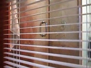 HB cam  Through windowBrunette shower