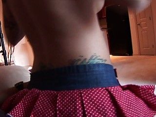 Teen in panty tease and grind