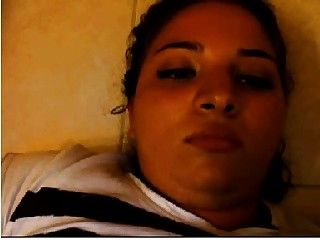 Cute Arab girl solo on webcam