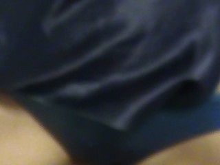 Blue satin panty finger and fuck