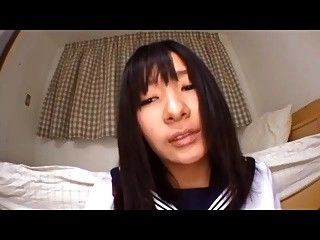 Asian Schoolgirl Footjob In Black Tights 2
