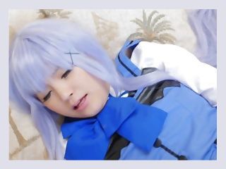 Japanese blue hair cosplay