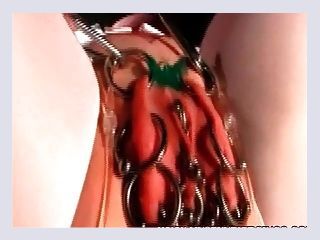 My Sexy Piercings Heavy pierced slave in BDSM action