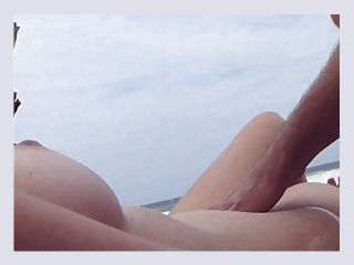 Nude Beach wife orgasm public