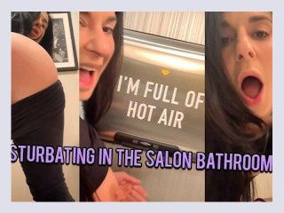 Joanna Angel Sneaky Anal Masturbating in the Salon Bathroom